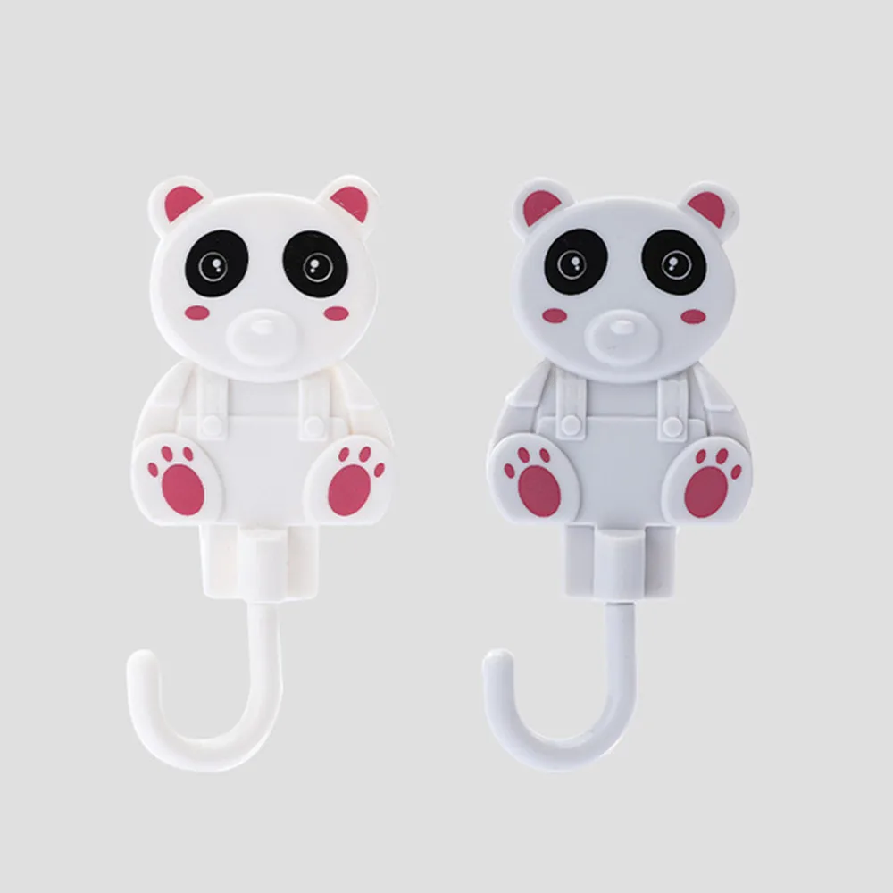 Бесшовный клейкий крючок с мультяшным медведем водостойкая крепкая настенная