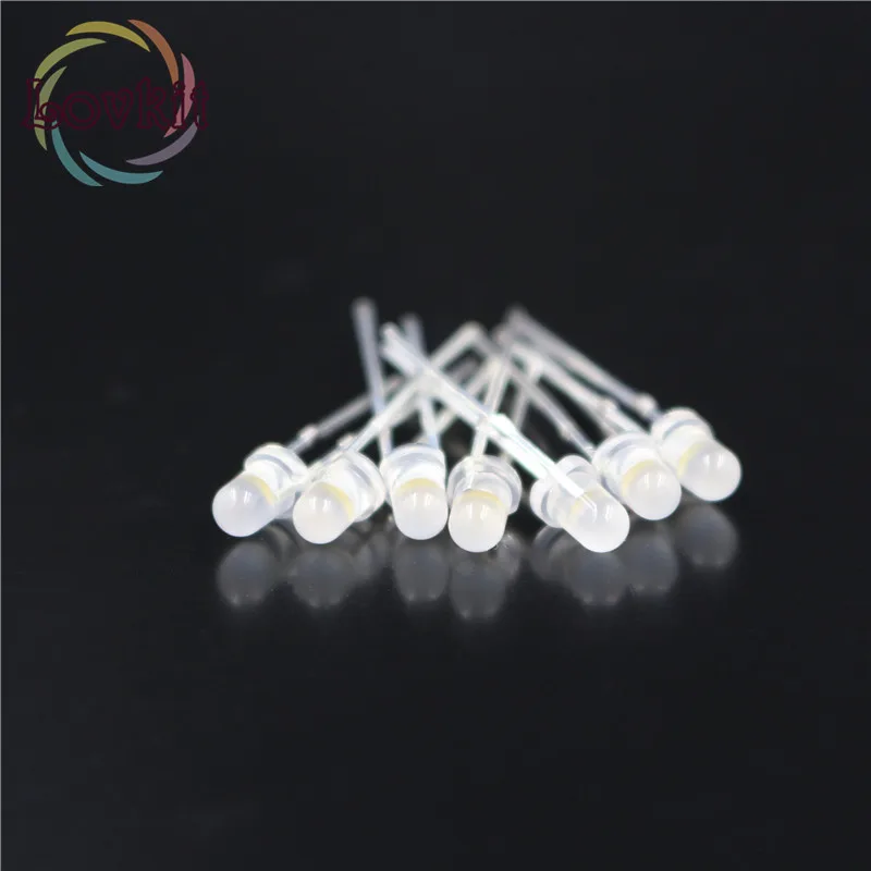 1000pcs 3MM Round Top Diffused Yellow Leds Urtal Bright Bulb Light Emitting Diodes Electronic Components Wholesale Retail | Лампы и
