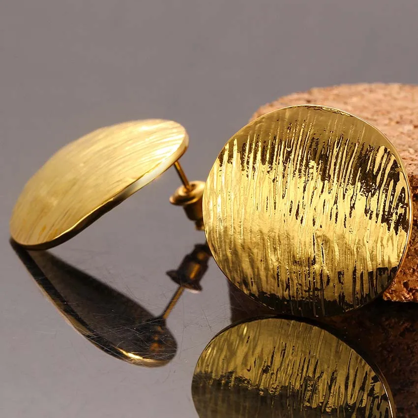 Модные украшения милые Серьги-гвоздики золото Цвет кнопку серьги прекрасные для