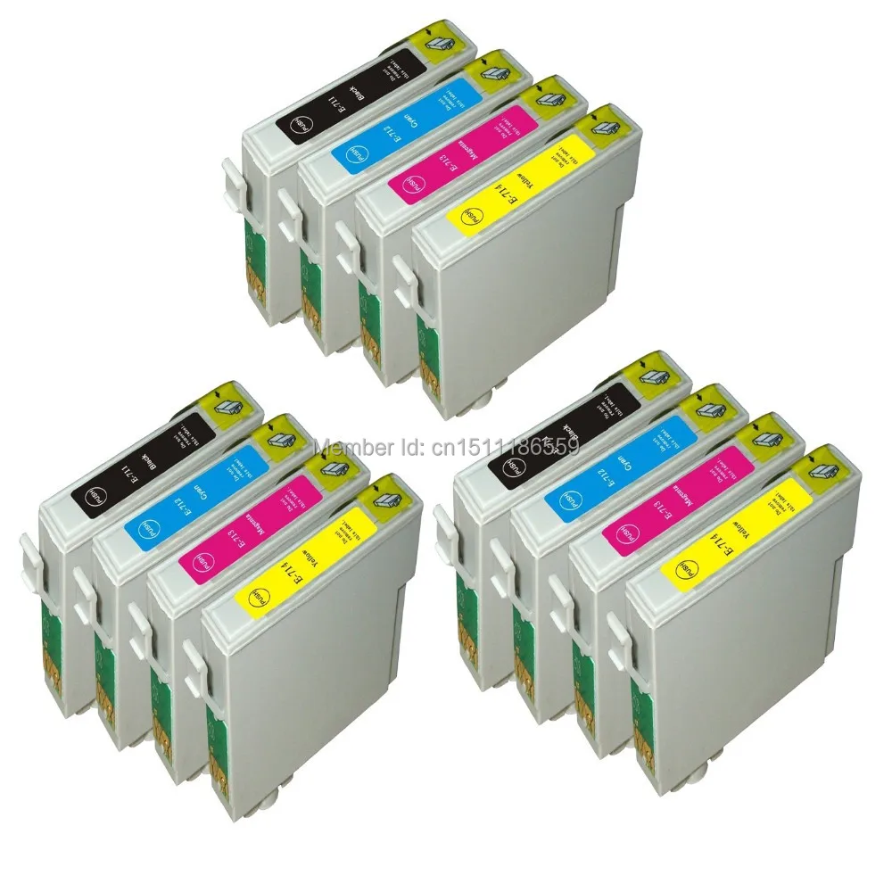 12x Совместимый картридж EPSON T0891 T0892 T0893 T0894 для принтера STYLUS SX410 SX415 SX510W SX515W SX600 T0895XL |