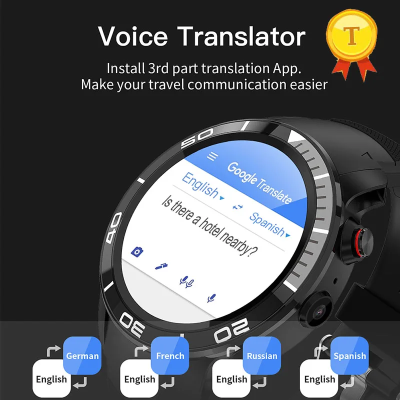 Умные часы для мужчин и женщин, голосовой переводчик, Android os, gps, умные часы, 4G, умные часы, напоминание о звонках, Ip68, водонепроницаемые спортивные часы