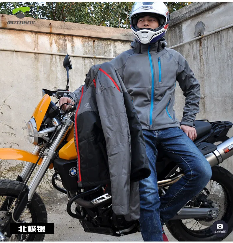 MOTOBOY Мужская мотоциклетная Повседневная куртка с водонепроницаемой и теплой подкладкой и протекторами CE для 4 сезона