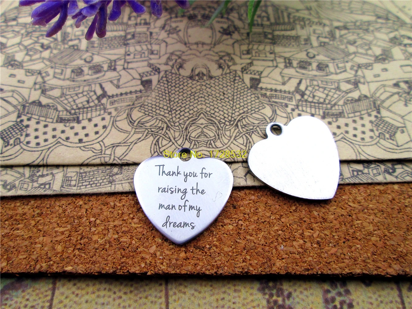 20pcs--stainless steel charms&quotthank you for rasing the man of my dreams&quot5 style choosing DIY Charms Pendants | Украшения и