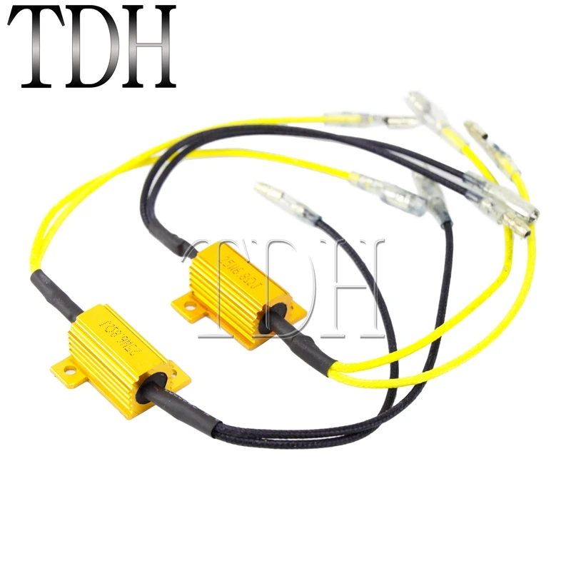 

2pcs Motorcycle Led Turn Signal Lights Resistors 25 W 6.8 Ohms Resistance Turn Signals Indicator Light Rate Controller Universal