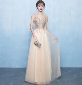 bridesmaid dress female 2020 summer new party Korean version of the long annual meeting host ladies evening dress party dress bridesmaid dress female 2020 summer new party Korean version of the long annual meeting host ladies evening dress party dress