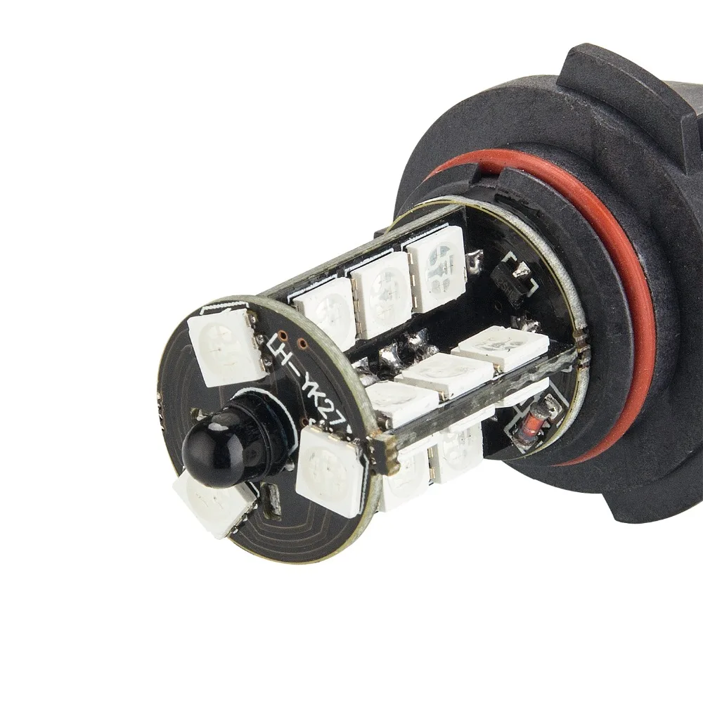 YIJINSHENG 2 шт. 27SMD 12 В RGB 5050 H11/H8 HB3 HB4 9006 9005 H4 H7 светодиодные Сменные противотуманные