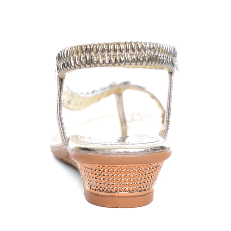 HEE GRAND/женские летние босоножки блестящий кристалл обувь на танкетке женские