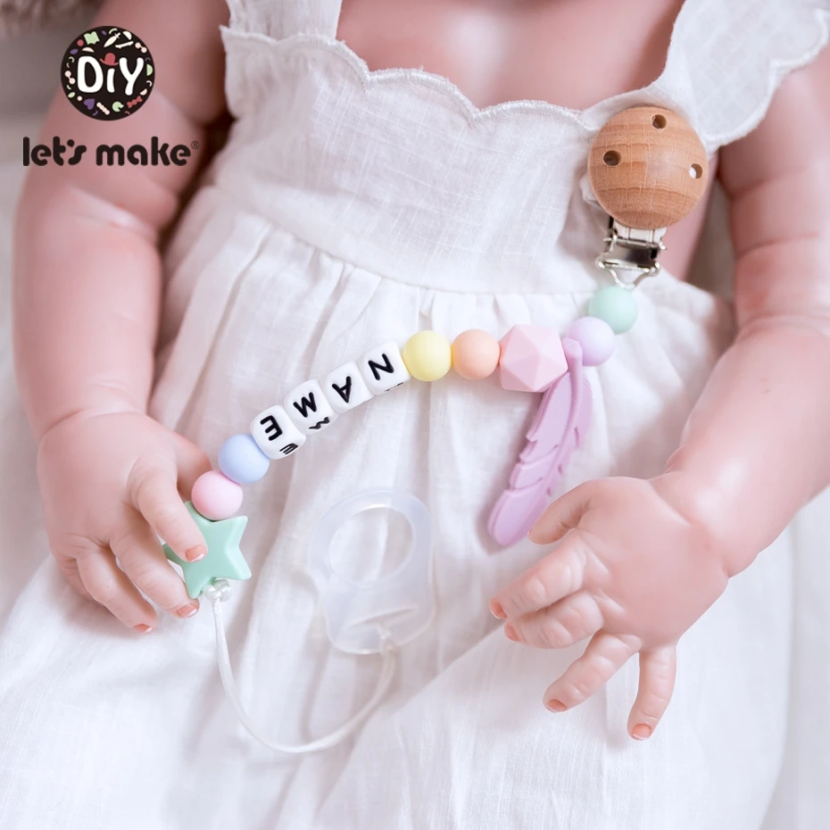 Let'S Make Baby Teething Pacifier Necklace Colored Star Feather Chain Silicone Teether Necklace For 0-12 Months Children
Let'S Make Baby Teething Pacifier Necklace Colored Star Feather Chain Silicone Teether Necklace For 0-12 Months Children