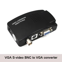 bnc to vga s video input to video converter pc vga to vga out adapter with dc cable
