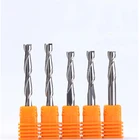 1 шт., 6 мм, фрезы по дереву SHK, Фрезы с ЧПУ, 2 фрезы, спиральные концевые фрезы, двойные фрезы, фрезы по спирали, фрезы из ПВХ, длинная спираль