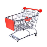 creative mini supermarket handcart wheel shopping carts toys folding mini shopping cart basket toys for children random color