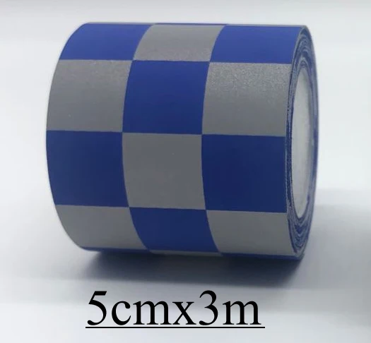 5cmx3m blue silver Высокая видимость яркая серебристая отражающая ткань TC пришивная одежда - Цвет: 5cmx3m blue silver