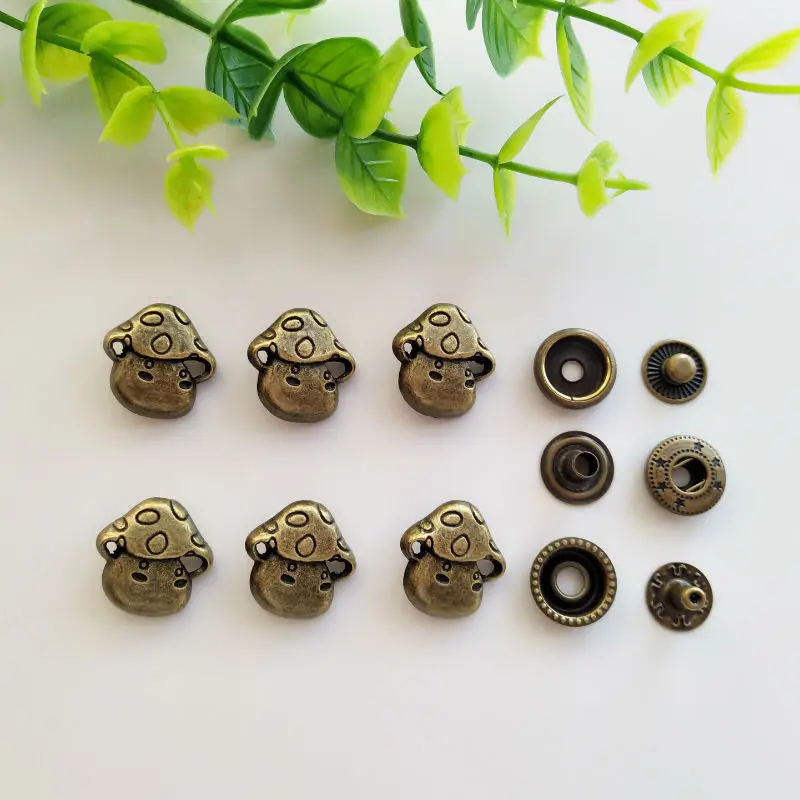 6 комплектов гриб кожа 17 х18 мм|button craft|snap fastenerpress stud |