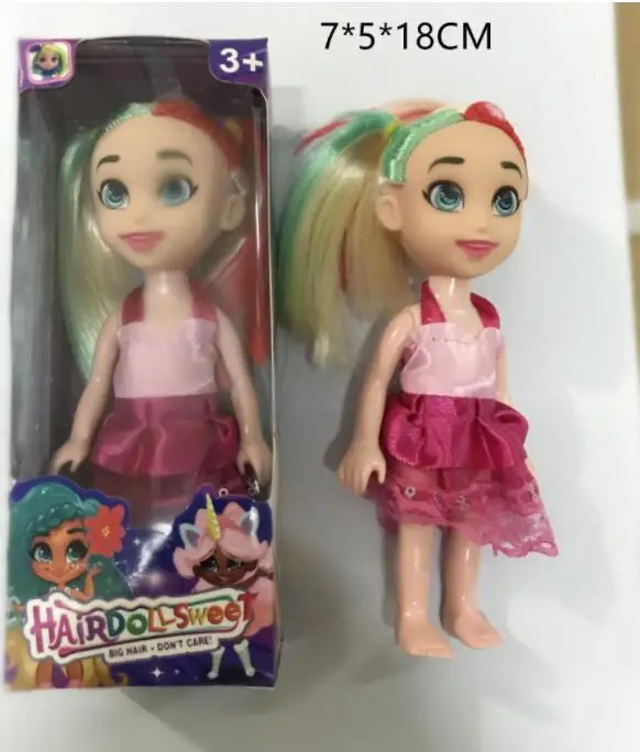 Сиренево-синего цвета Rail Hair Sister Girl Hairdorables кукла 18 см#832 Фигурки игрушки Brinquedo коллекция кукол из ПВХ модель игрушки подарки - Цвет: Сиренево-синего цвета