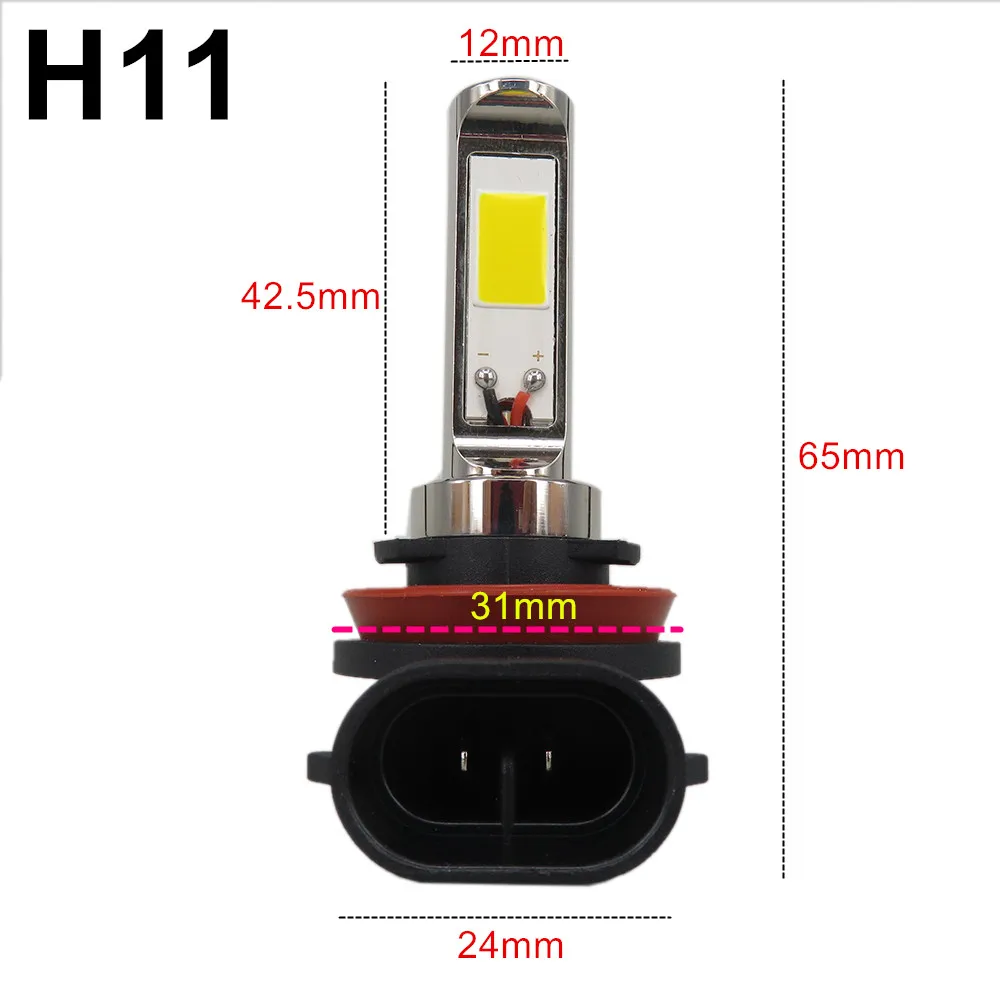 Wljh 2x Белый 30 Вт светодио дный H4 H7 H8 H11 9005 9006 УДАРА Чип Авто мотоциклетные фары