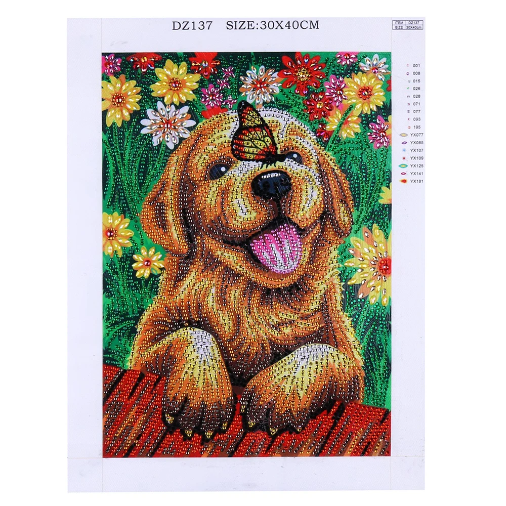 2019 Special Shaped Diamond Painting Lovely Dog Pattern DIY 5D Partial Drill Cross Stitch Embroidery Arts Craft Diamante | Дом и сад