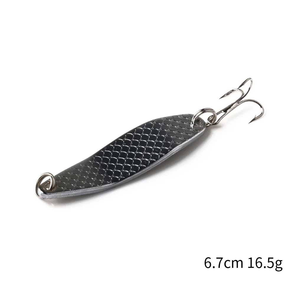 SP207-2 1pcs Metal Spinner Spoon Fishing Lure Hard Baits Gold /Silver Sequins Noise Paillette Treble Hook Tackle 10/10.5/14/16.5/20g - Цвет: SP207-2