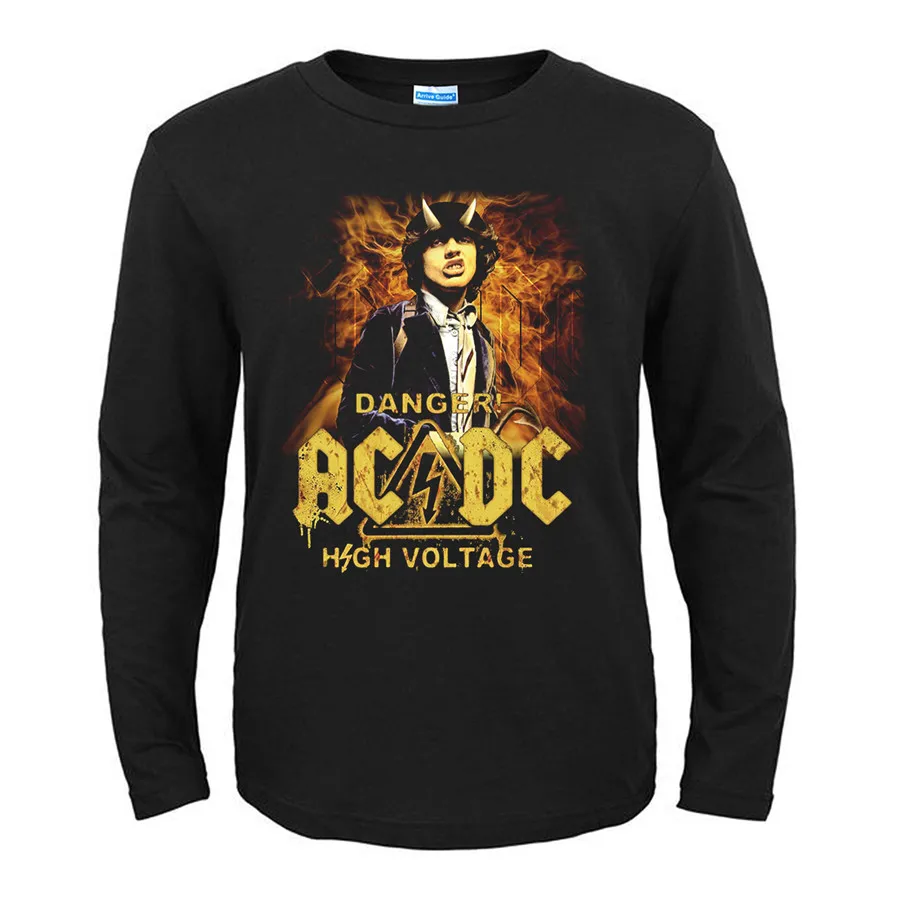 6 9 дизайнов винтажная ACDC AC/DC рок брендовая гитара Мужская и женская рубашка с длинными рукавами хэви-метал, панк стиль Фитнес тяжелый рок рокер - Цвет: 6