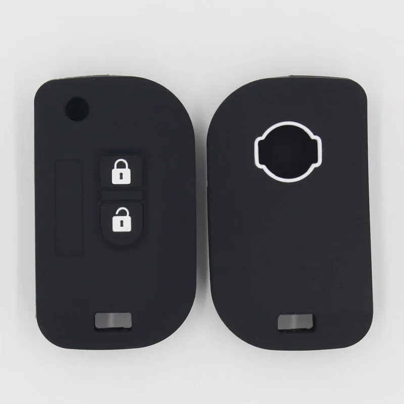 

Силиконовый чехол для автомобиля с 2 кнопками, складной защитный чехол для ключа для Nissan Micra K12 Note Navara Qashqai PATHFINDER без ключа