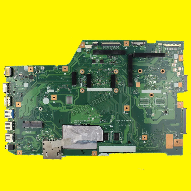 Материнская плата X751MA с процессором N2840/N2830 4 Гб ОЗУ 90NB0610-R00150 для ASUS X751MA X751M X751MD протестирована