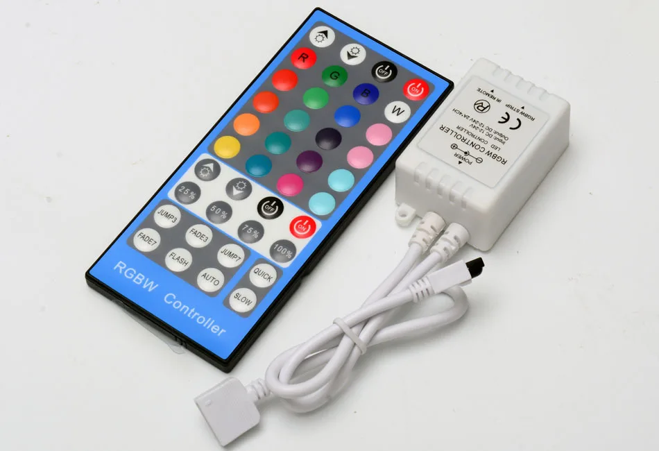 

DC12 - 24V 2A*4 Channel 40Key RGBW Led Controller Dimmer IR Remote Control For 5050 3528 RGB RGBW Led Flexible Strip Lamp
