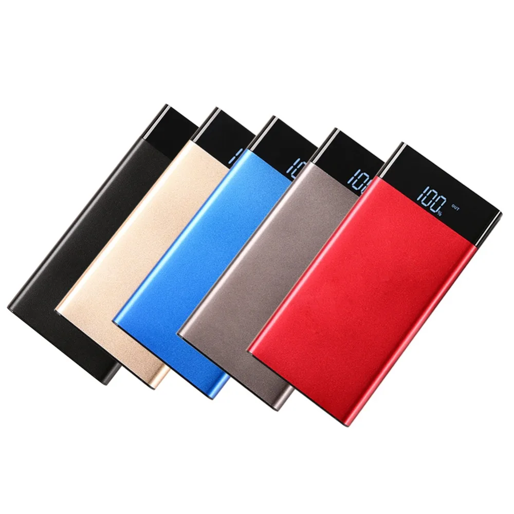 Power Bank 20000mAh портативное зарядное устройство Внешний 18650 аккумулятор внешний аккумулятор с двумя usb-портами повербанк для Xiaomi iPhone samsung huawei телефон
