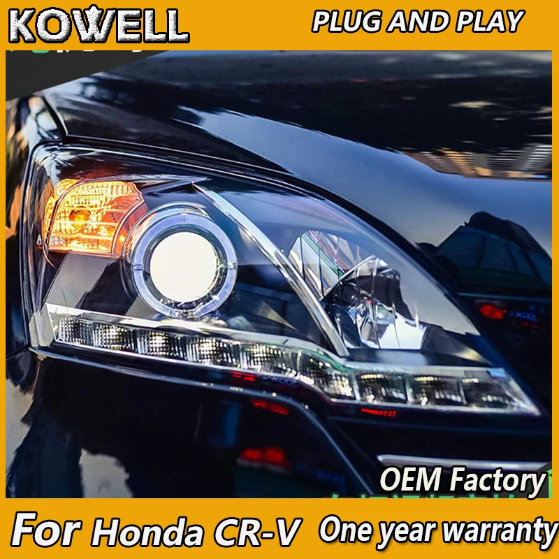 Автостайлинг KOWELL для Honda CRV фары 2007 2011 светодиодная передняя фара ангельские