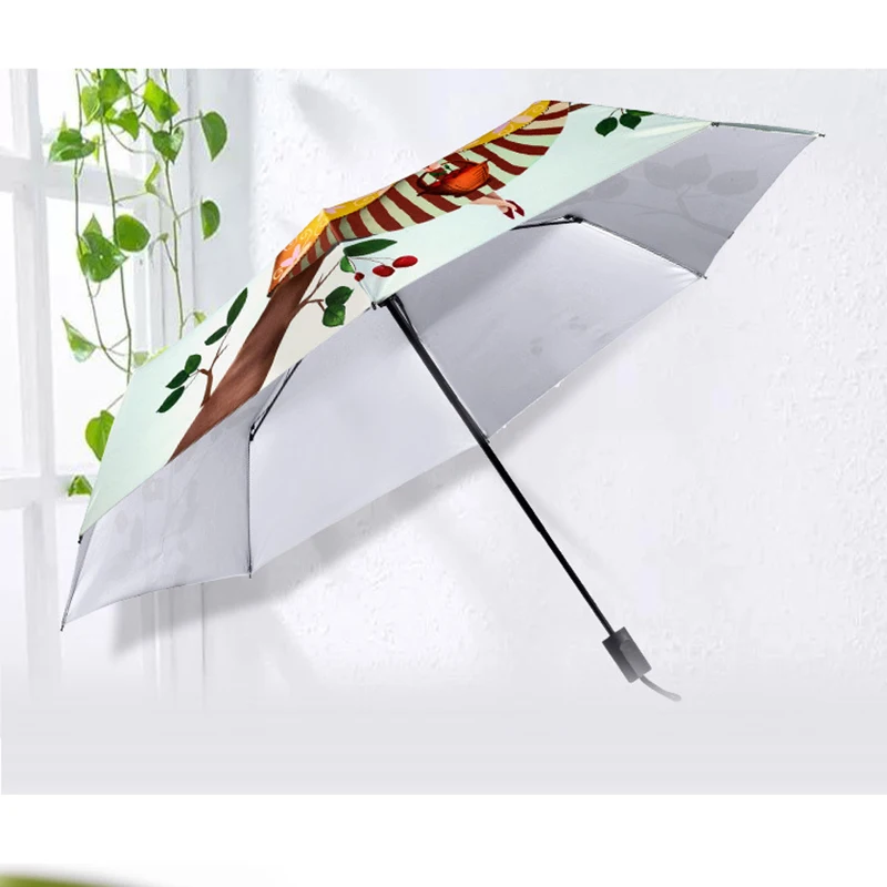

YADA Designer Cartoon Girl Umbrella Rain Women Brand uv High Quality Umbrella For Womens Windproof Folding Patio Umbrellas YS109