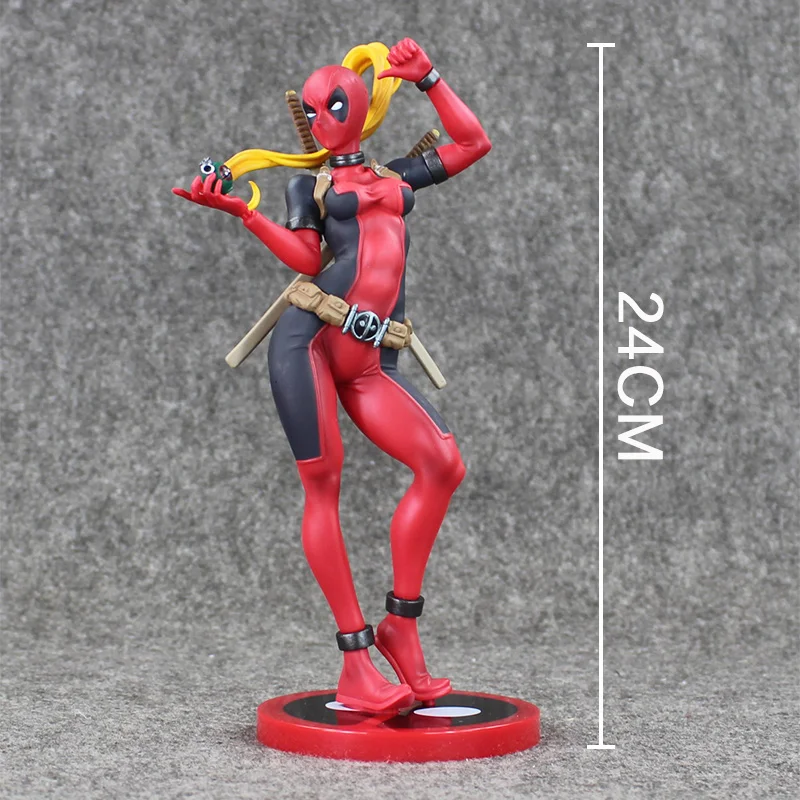 24 см леди Дэдпул фигурка девушка с розничной коробкой X Мужская ПВХ Коллекционная