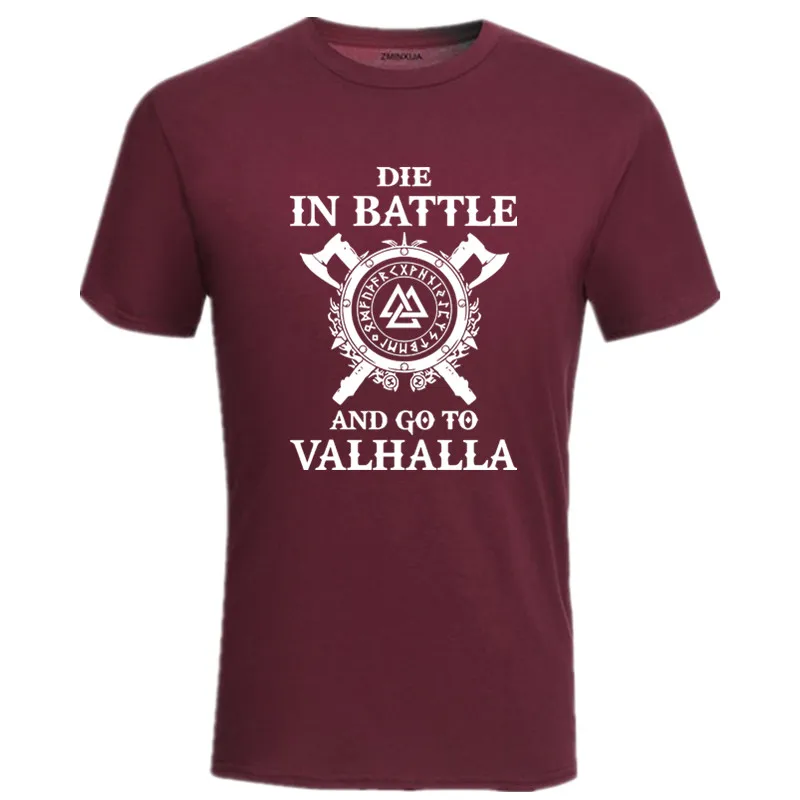 Odin футболка с викингами Мужская Скандинавская Руна Valhalla мужской летний топ