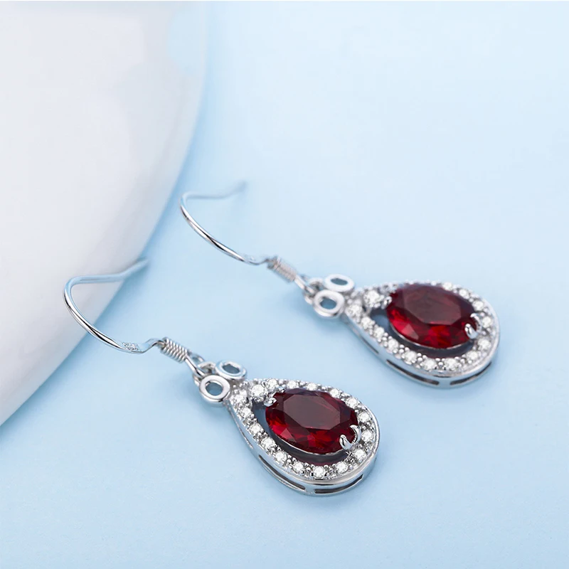 Новые модные ювелирные изделия Bijoux Brincos 925 серебряные красные серьги мозаика