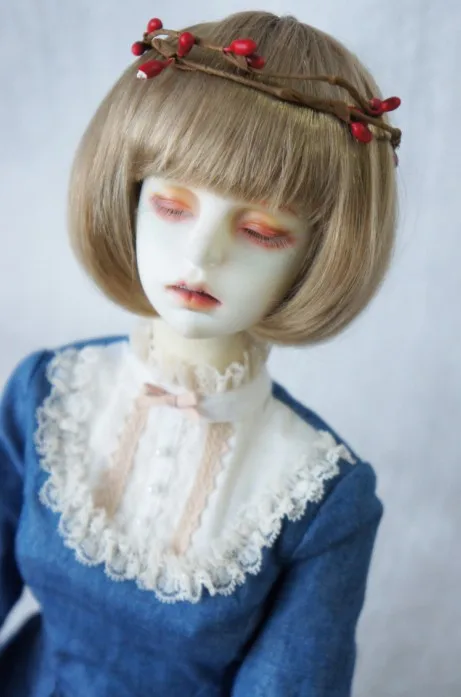 8-9inchLight brown4B JD256 1/3 Мода bjd синтетический мохер кукольные парики Размер 8-9 дюймов 9-10 дюймов красивые волосы BJD - Цвет: 8-9inchLight brown4B