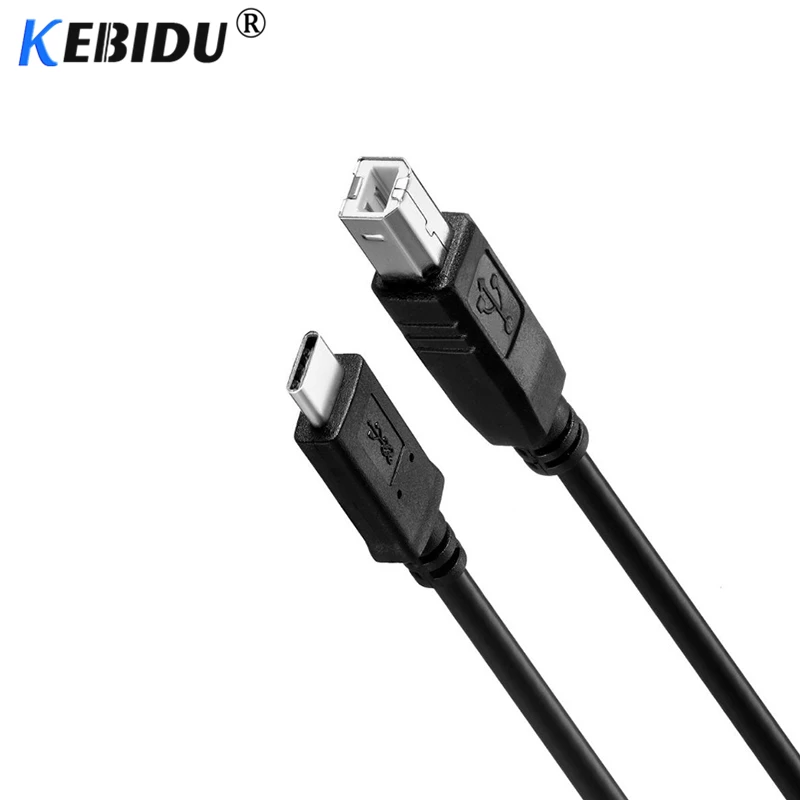 Kebidu USB кабель для передачи данных C 3 1 Type разъем 2 0 B Тип Мужской смартфона принтер