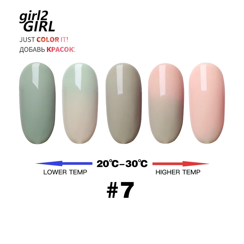 GIRL2GIRL Изменение Цвета УФ гель для ногтей замочить Хамелеон температуры