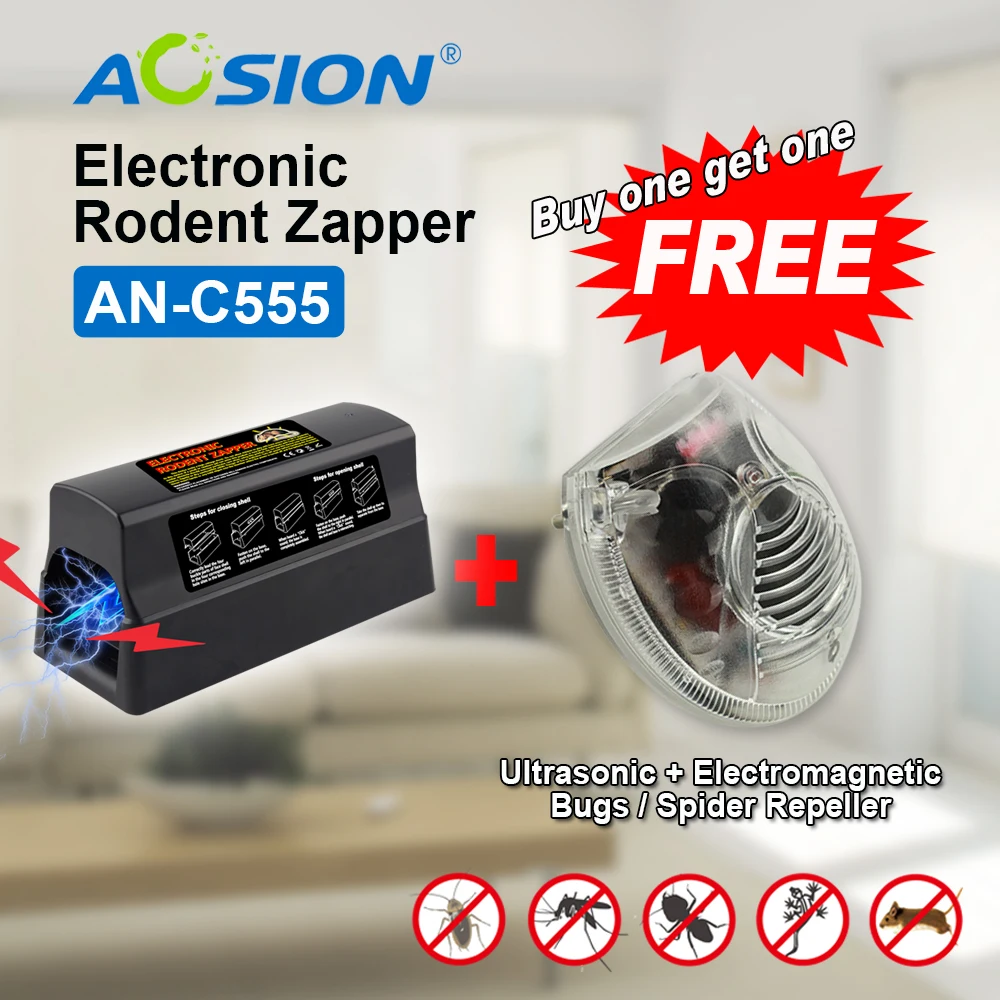 Buy Aosion Human Electronic mouse mice rat rodent trap killer rat zapper (Got Spider Repellent Free)