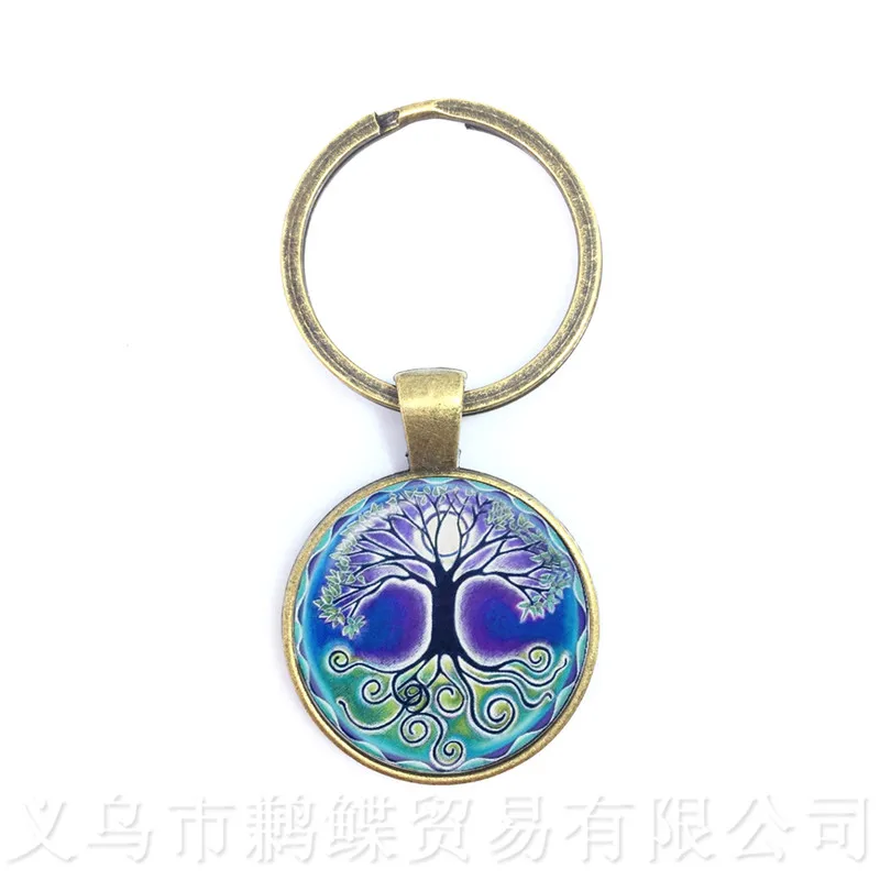 Yin Yang брелки Ying подвеска магический знак Zen брелок стеклянный кабошон дерево