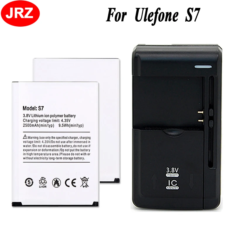 1 партия = 2 шт. аккумулятора + универсальное зарядное устройство для Ulefone S7