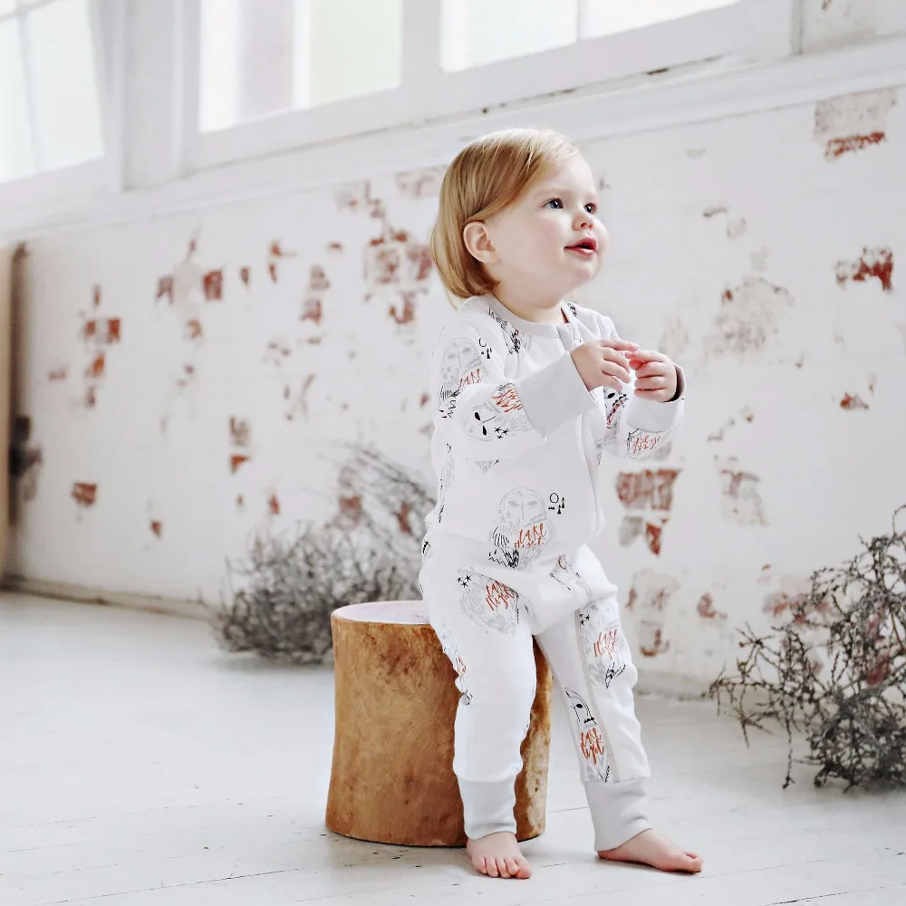2017 новорожденных белый с принтом Сова длинным рукавом для маленьких мальчиков