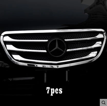 KOUVI передняя решетка облицовки радиатора из нержавеющей стали для Mercedes-Benz Vito W447 - Цвет: 7PCS