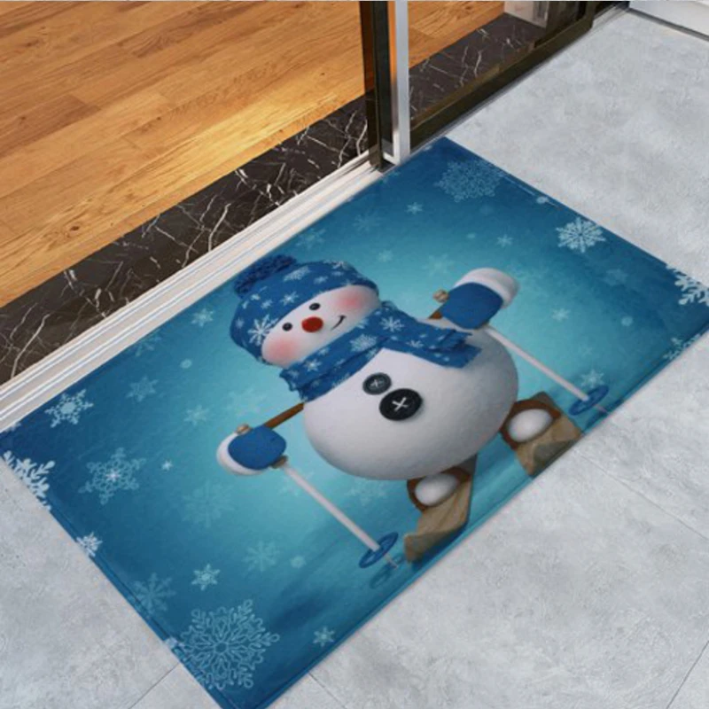 snowman 40x60cm Домашний текстиль, коврик для кухни, двери, гостиной, ванной комнаты, Рождественский коврик, ковер для спальни, напольный дверной коврик, подушка, декоративный ковер - Цвет: snowman 40x60cm