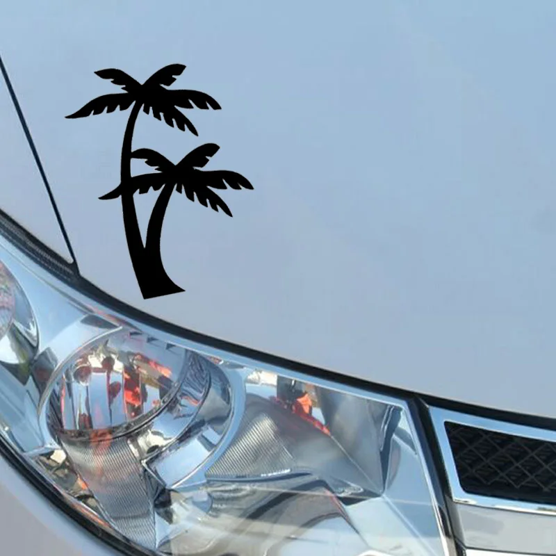 

QYPF 12.1cm*15.9cm Interesting Simple And New Tide Tree Pattern Vinyl Car Sticker Vivid Window Decal C18-0464