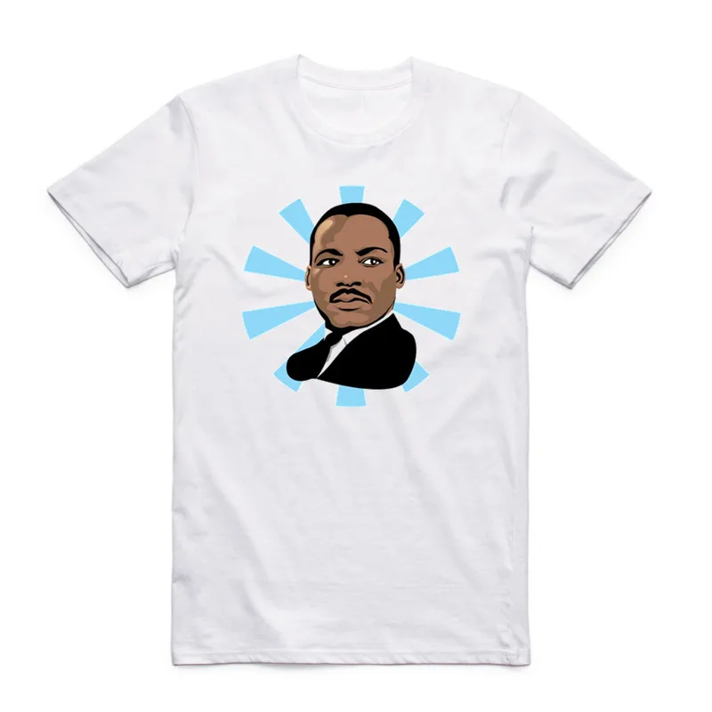 Футболка мужская с коротким рукавом круглым вырезом и принтом Luther King | Мужская