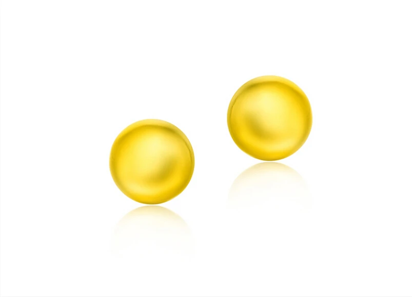 

Best 999 24k Yellow Gold Smooth Ball Stud Earrings 2.01g