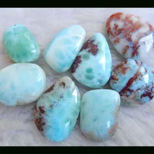 Природный Камень Продажа 8 Шт. Larimar Бисер Кабошон 22*15*4 мм 16*11*5 16.7 г