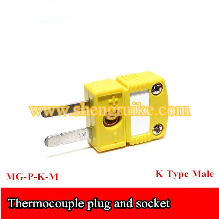 Yellow K type male Высокое качество Мини термопары разъем плоский штырь мужской и женский - Цвет: Yellow K type male