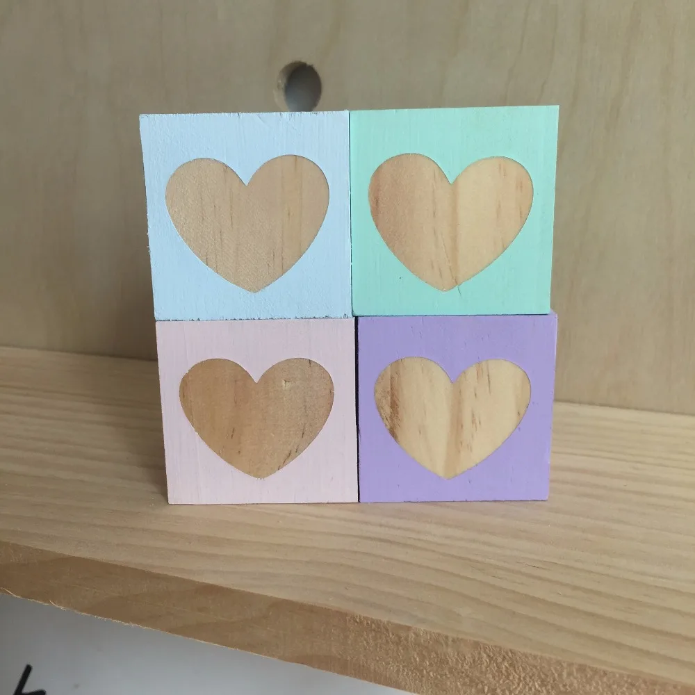 D Оригинальное сосновое деревянное украшение в форме сердца для детской комнаты