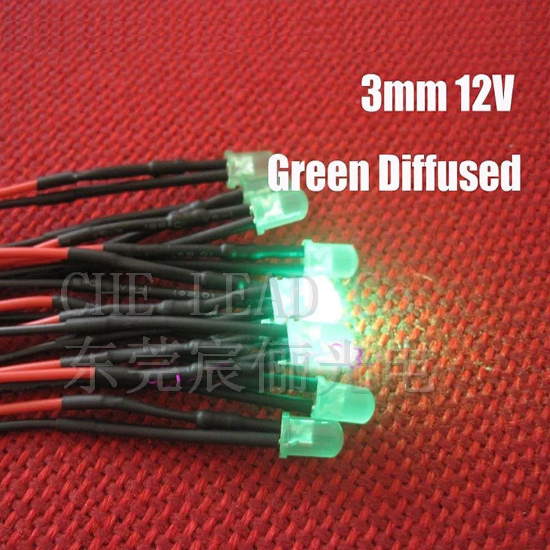 Предварительно Проводные светодиодные лампы dip led 100 шт./лот 12 В/24 В постоянного