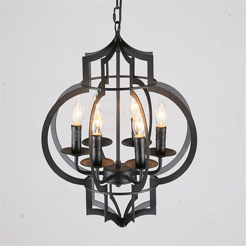 

Vintage Style lamp European Industrial metal pendant light E14 base droplight for restaurant home decoration Guest Room 6 lamp