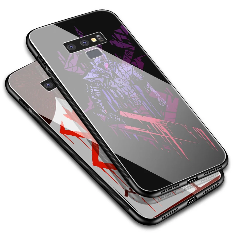 Lavaza Berserk Guts Anime Glass TPU Case for Samsung Note 8 9 S7 S8 S9 S10 A10 A20 A30 A40 A50 A60 A70 Edge Plus | Мобильные