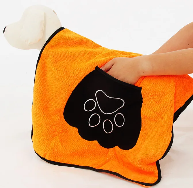 Orange PAWZRoad собака кошка необходимый чистящий домашнее животное сушильное Полотенце ультра-абсорбент Собака Банное полотенце сделано из микрофибры высокое качество продукт для домашних животных - Цвет: Orange
